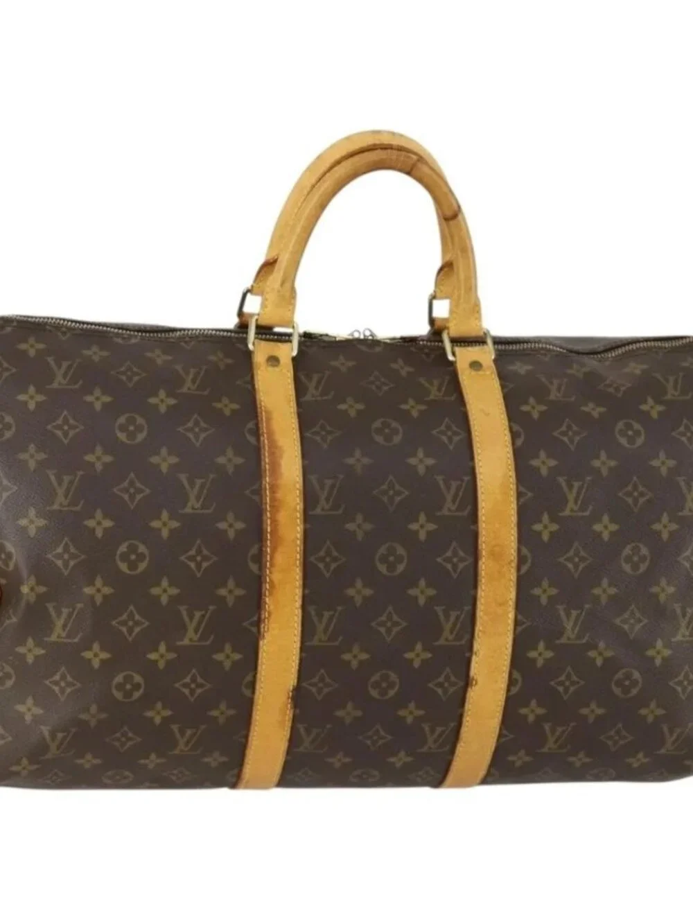 LOUIS VUITTON Monogram Keepall Bandouliere 50 Boston Bag M41416 LV Auth 157024